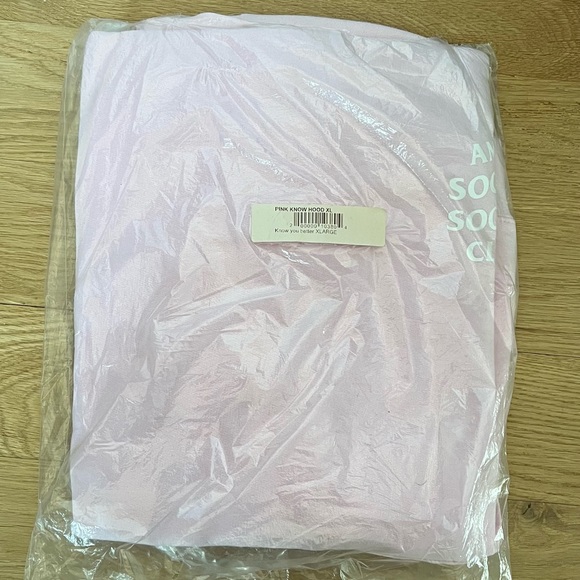 Know you better pink anti social club hoodie sweatshirt - Picture 3 of 9